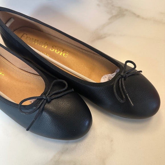 FRENCH SOLE Lola Black Leather Round Toe Ballet Flats - EUR 42 - Picture 12 of 15
